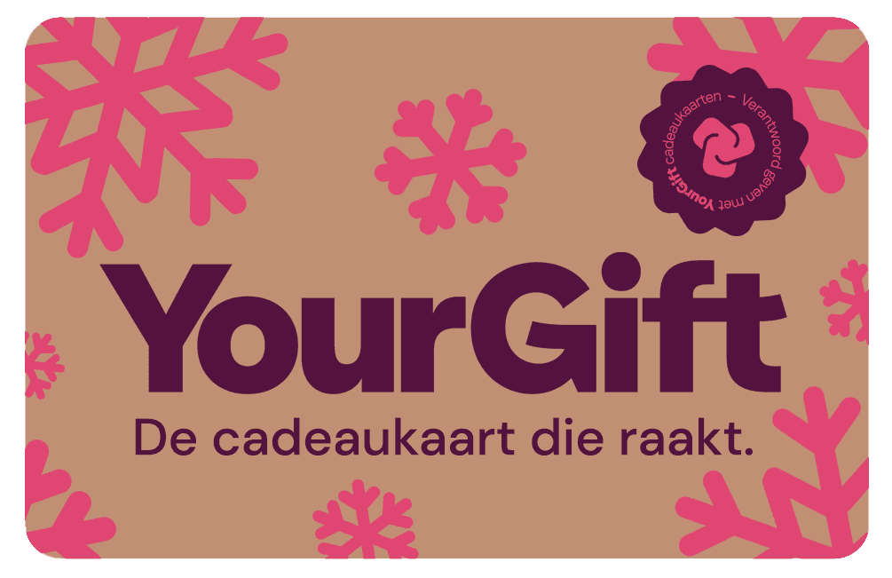Yourgift cadeaukaart kerst 2026 goud roze