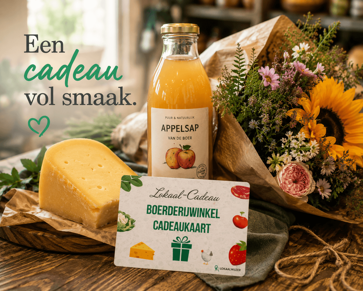 Geef lokaal cadeaukaart en bloemen
