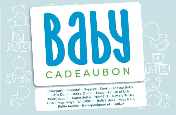 Baby cadeaubon blauw omwisselen 2026