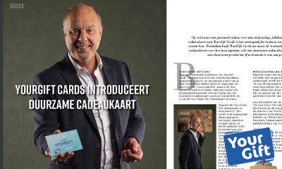 YourGift Cards introduceert duurzame cadeaukaart