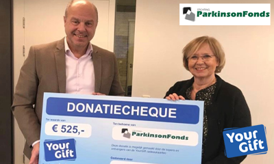 Cheque voor ParkinsonFonds!